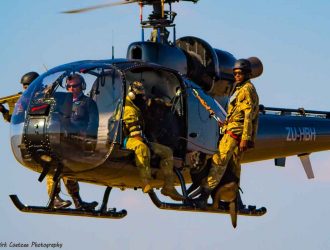 Rhino Poaching reaction team; complete with helicopter, pilot, troops and specially trained dogs